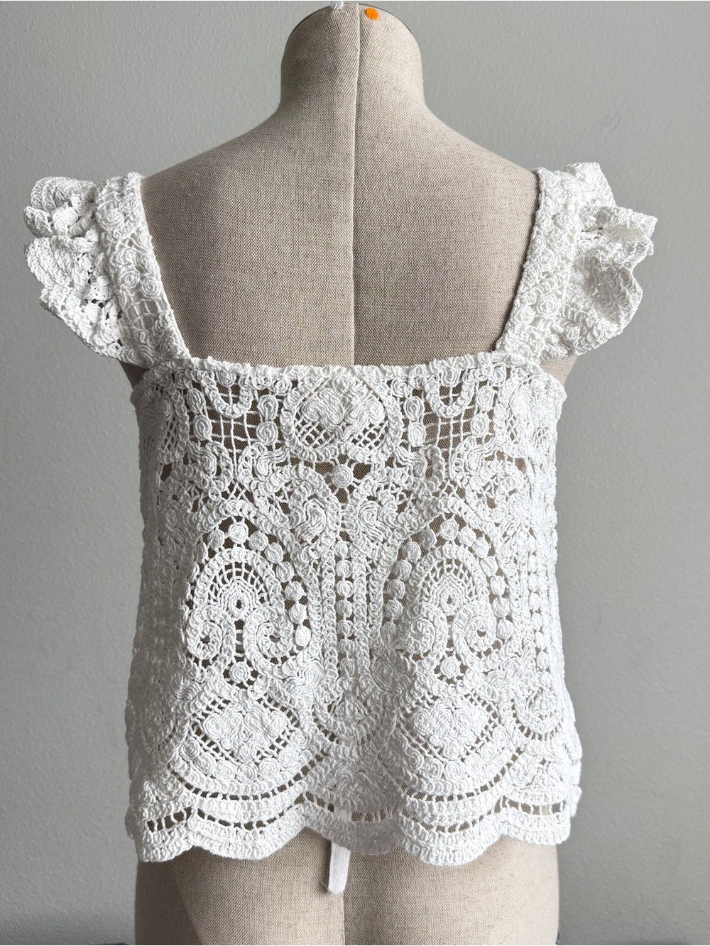 Sézane White Crochet Lace Button Top | Size 38 (US 6) - Picture 5 of 9